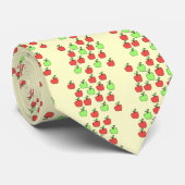 Cravate Pommes rouges et pommes vertes, modèle (Roulé)