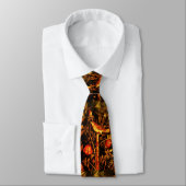 Cravate POMPEII GARDEE NIGHTINGALE, ROSES ROUGES, Jaune Br (Attaché)