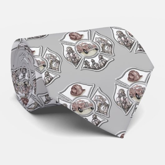 Cravate Pompier croisé maltais (Roulé)