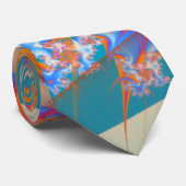 Cravate Pont arc-en-ciel fractal psychédélique (Roulé)