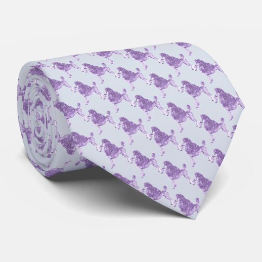 Cravate Poodé pourpre Lilac (Roulé)