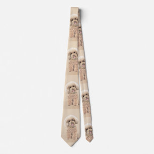 Cravate Poodle Miniature Toy Apricot Crème Chien Brown Art