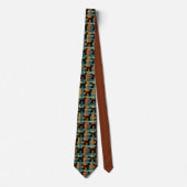 Cravate Poodle on Plaid Necktie (Devant)