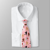 Cravate Poodle Valentine Motif (Attaché)