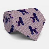 Cravate Poodle with Stripes Necktie (Roulé)