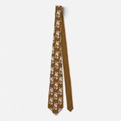 Cravate Poodles on Brown Background Tie (Devant)