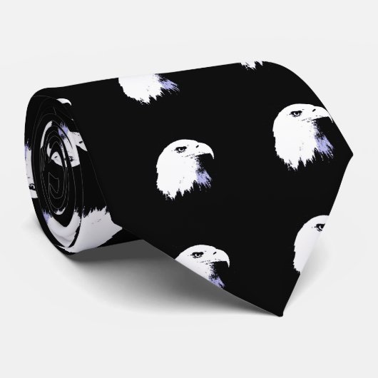 Cravate Pop Art Bald Eagle (Roulé)