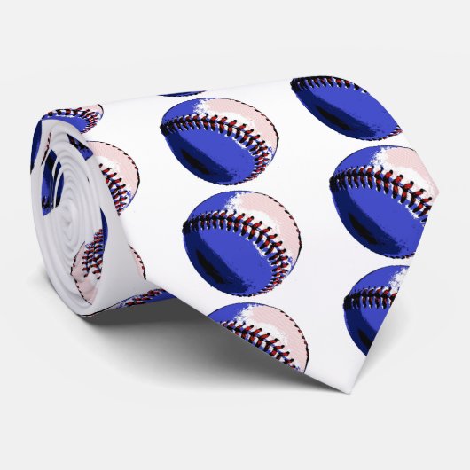 Cravate Pop Art Baseball (Roulé)
