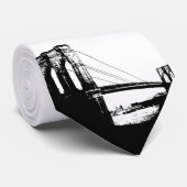 Cravate Pop Art Brooklyn Bridge (Roulé)