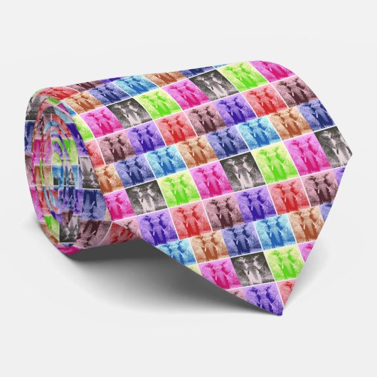 Cravate Pop Art Elephants (Roulé)