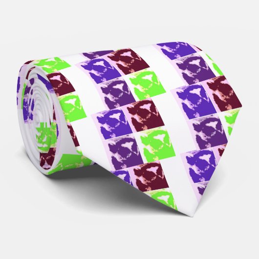 Cravate Pop art Lemurs (Roulé)