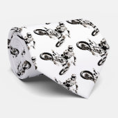 Cravate Pop Art Motocross Motorcyle Sport (Roulé)