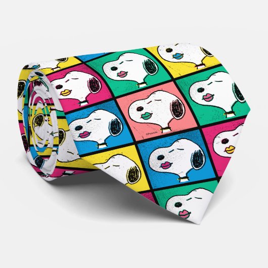 Cravate Pop Art Snoopy Lips | Mod pour vous Motif (Roulé)