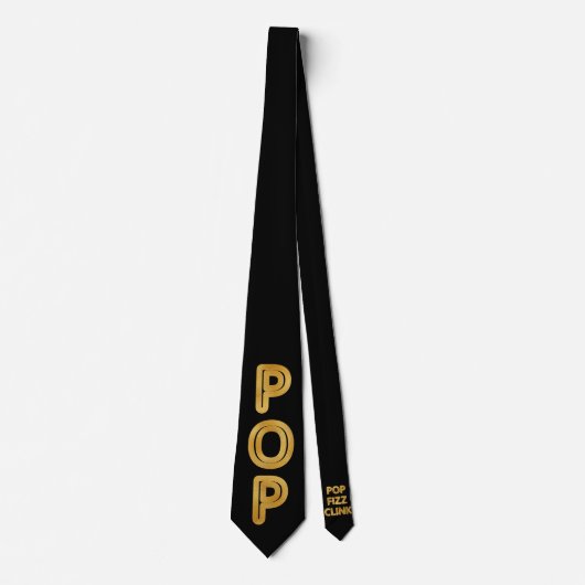 Cravate Pop Fizz Clink Typographie moderne (Devant)