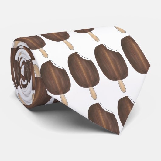 Cravate Pop Popsicle de crème glacée chocolat Imprimer Cra (Roulé)