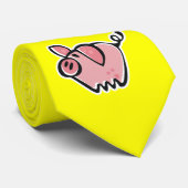 Cravate Porc jaune-orange (Roulé)