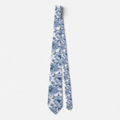 Cravate Porcelaine bleu clair Floral Mariage Groomsmen Cad (Devant)
