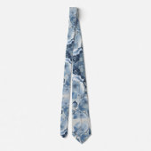 Cravate Porcelaine bleu clair Floral Mariage Groomsmen Cad (Dos)