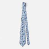 Cravate Porcelaine bleu clair Floral Mariage Groomsmen Cad (Devant)
