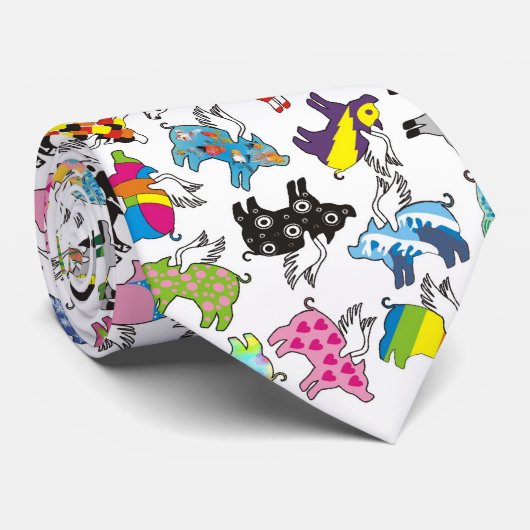 Cravate porcs de vol (Roulé)