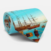 Cravate Port de Naples Italie 1800 (Roulé)