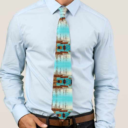 Cravate Port de Naples Italie 1800