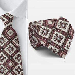 Cravate Porte-cravate luxueux bordeaux marocain