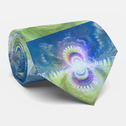 Cravate Portes à cote fractale (Roulé)