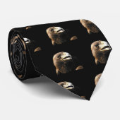 Cravate Portrait d'aigle doré (Roulé)