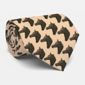 Cravate Portrait de jument de châtaignier équin cheval bru (Roulé)