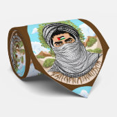 Cravate Portrait de la Liberté palestinienne (Roulé)