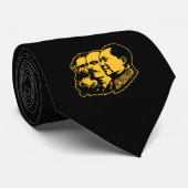 Cravate Portrait de Marx Lénine Mao (Roulé)