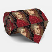 Cravate Portrait de Mozart (Roulé)