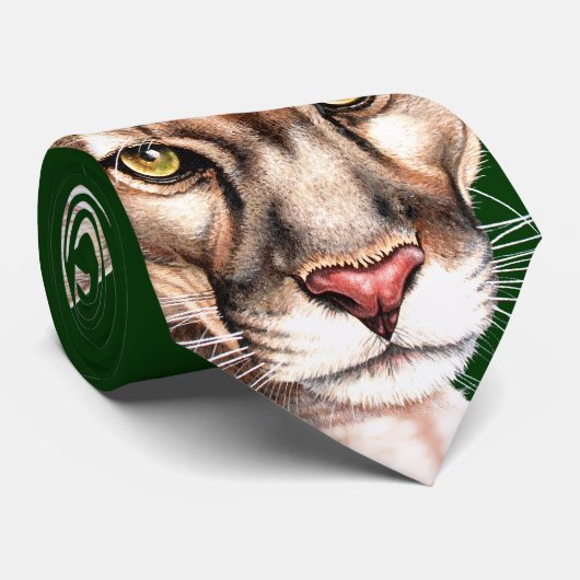 Cravate Portrait de panthère (Roulé)