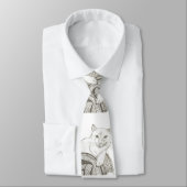 Cravate Portrait Ragdoll de chat (Attaché)