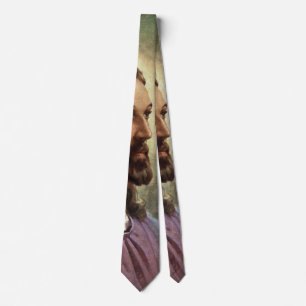 Cravate Portrait religieux vintage de Jésus-Christ avec ha