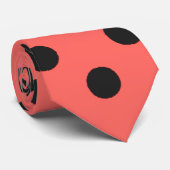 Cravate Ports de caviar Pois rose brun 2 (Roulé)