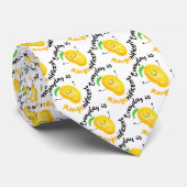 Cravate Positive Mango Pun - Everyday is Mangonificent (Roulé)