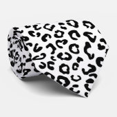 Cravate Poster de animal Cheetah en noir et blanc (Roulé)