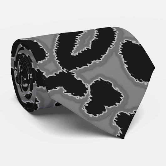 Cravate Poster de animal léopard gris foncé (Roulé)