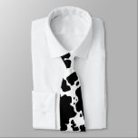 Cravate Poster de animal moderne de la peau de vache noire<br><div class="desc">Des peaux de vache noires et blanches classiques et tendance offrent un décor et des cadeaux. Poster de animal taches de vache</div>