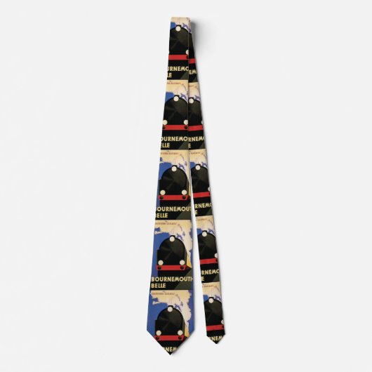 Cravate Poster Vintage voyage, Bournemouth Belle Train (Devant)