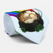 Cravate Pot d'or arc-en-ciel de la Saint-Patrick (Roulé)
