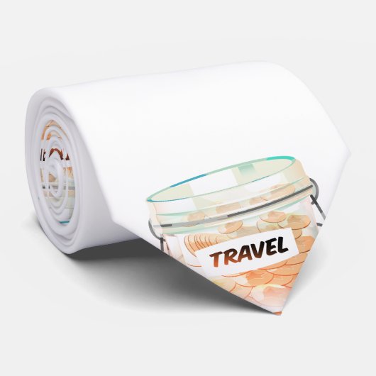 Cravate Pot en verre pour argent de voyage (Roulé)