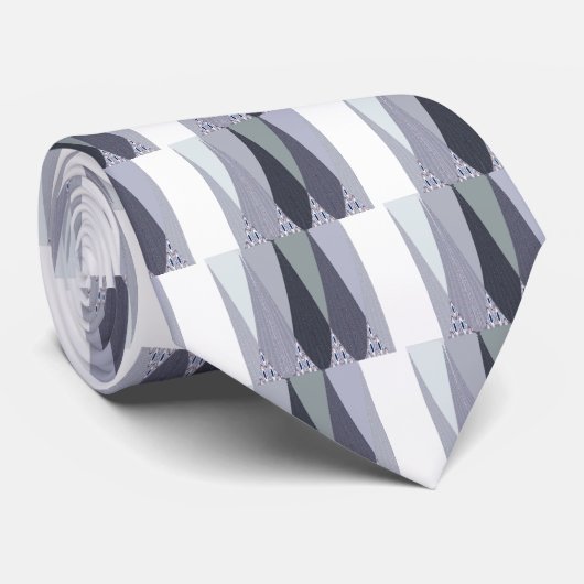 Cravate Pots Chevron Gris Cendré Imprimer (Roulé)