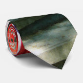 Cravate Pots de fleurs et volets rouges (Roulé)