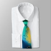 Cravate Poudre colorée vive Abstraite (Attaché)