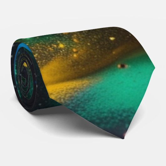 Cravate Poudre colorée vive Abstraite (Roulé)