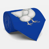 Cravate Poule de blanc d'Orpington (Roulé)