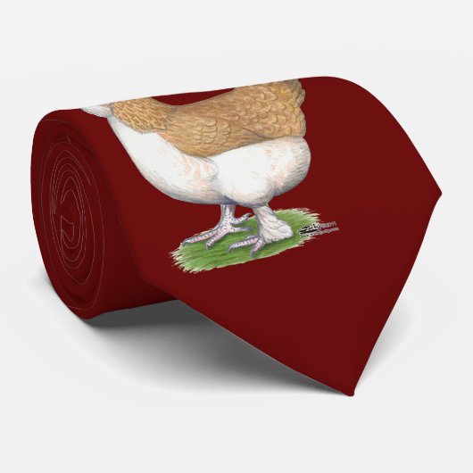 Cravate Poule de Faverolle (Roulé)